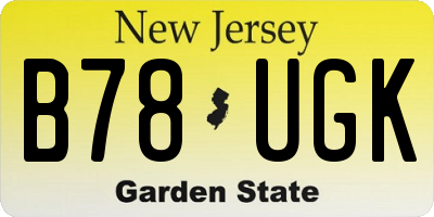 NJ license plate B78UGK