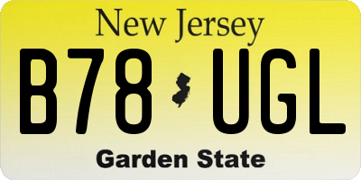 NJ license plate B78UGL