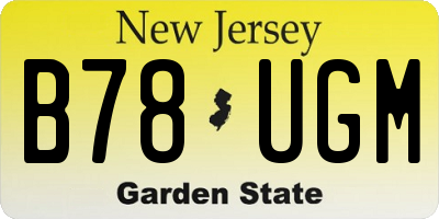 NJ license plate B78UGM
