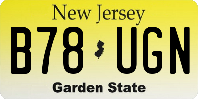 NJ license plate B78UGN