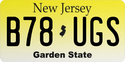 NJ license plate B78UGS