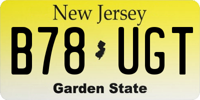 NJ license plate B78UGT