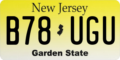 NJ license plate B78UGU