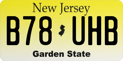 NJ license plate B78UHB