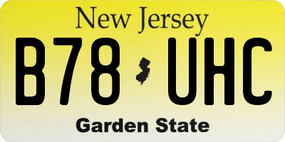 NJ license plate B78UHC