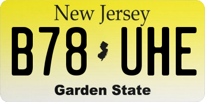 NJ license plate B78UHE