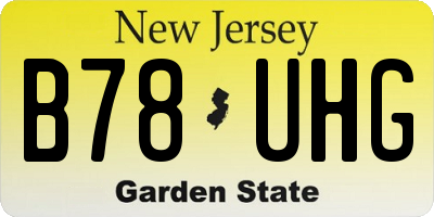 NJ license plate B78UHG