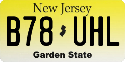 NJ license plate B78UHL
