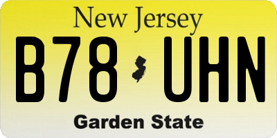 NJ license plate B78UHN
