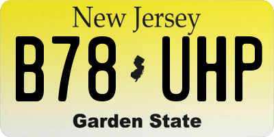 NJ license plate B78UHP