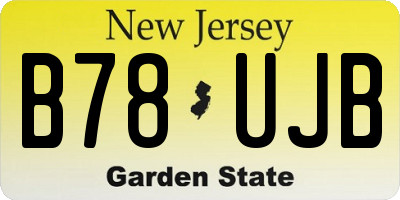 NJ license plate B78UJB