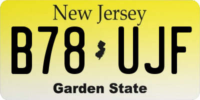 NJ license plate B78UJF