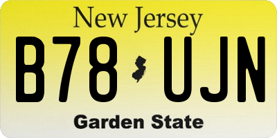 NJ license plate B78UJN