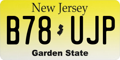 NJ license plate B78UJP