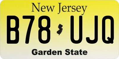 NJ license plate B78UJQ