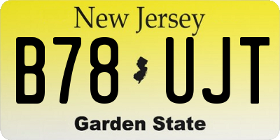 NJ license plate B78UJT