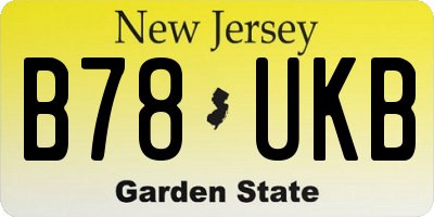 NJ license plate B78UKB