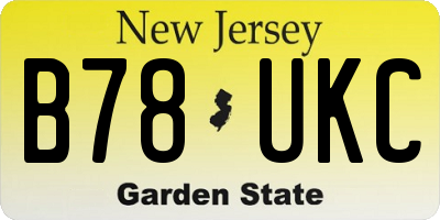 NJ license plate B78UKC