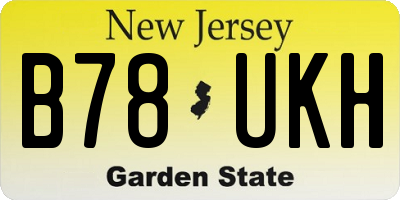 NJ license plate B78UKH