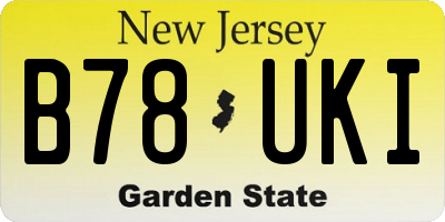 NJ license plate B78UKI