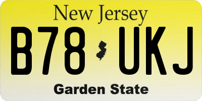 NJ license plate B78UKJ