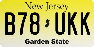 NJ license plate B78UKK