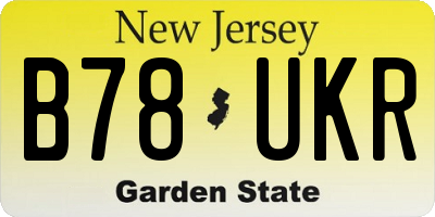 NJ license plate B78UKR