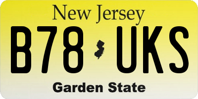 NJ license plate B78UKS