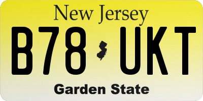 NJ license plate B78UKT