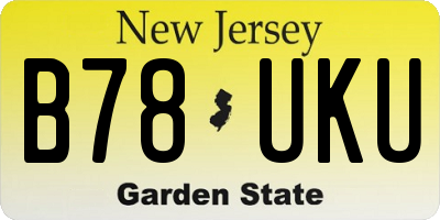 NJ license plate B78UKU