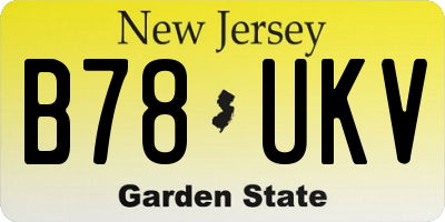 NJ license plate B78UKV