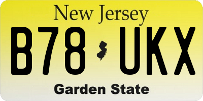 NJ license plate B78UKX