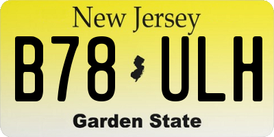 NJ license plate B78ULH