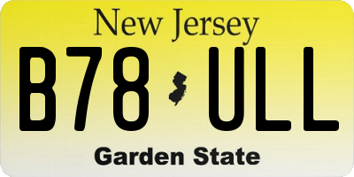NJ license plate B78ULL