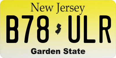 NJ license plate B78ULR