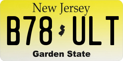 NJ license plate B78ULT