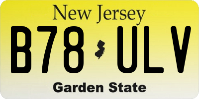 NJ license plate B78ULV