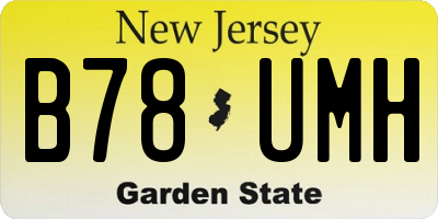 NJ license plate B78UMH