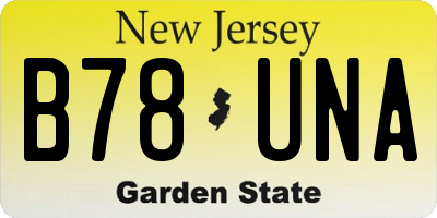 NJ license plate B78UNA