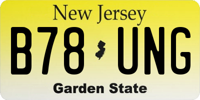 NJ license plate B78UNG
