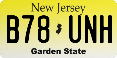 NJ license plate B78UNH