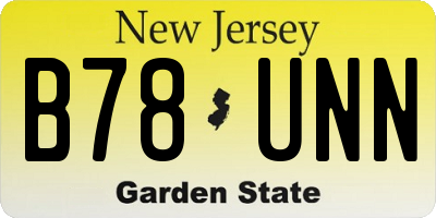 NJ license plate B78UNN
