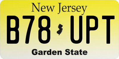 NJ license plate B78UPT
