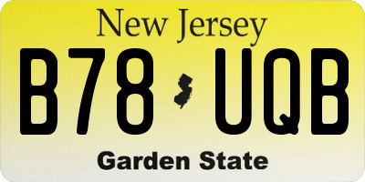 NJ license plate B78UQB