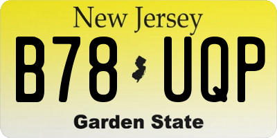 NJ license plate B78UQP