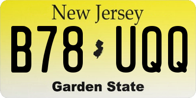 NJ license plate B78UQQ