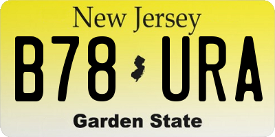 NJ license plate B78URA