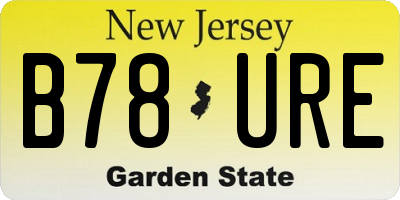 NJ license plate B78URE