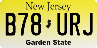 NJ license plate B78URJ