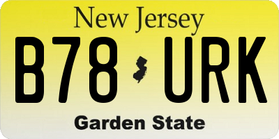 NJ license plate B78URK